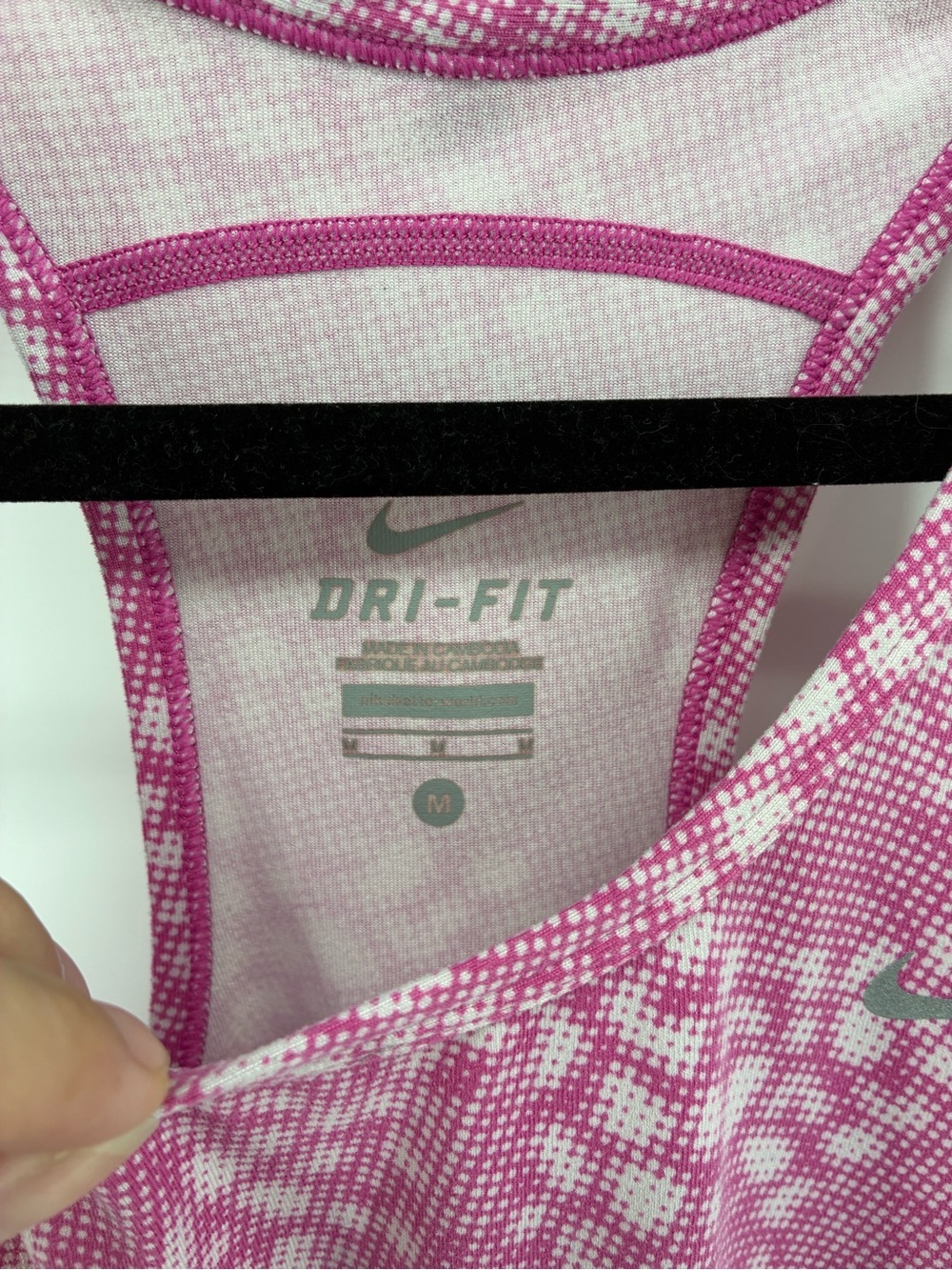 Nike Dri-FIT Pink Patterned Abstract Racerback Tank Top - Picture 3 of 8